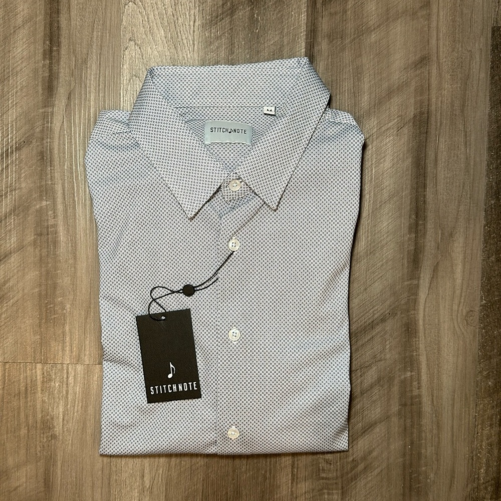 Stitch Note Long Sleeve Button Down - Medium
